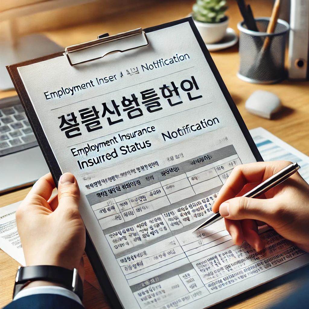 고용보험 피보험자격 신고사실 통지서