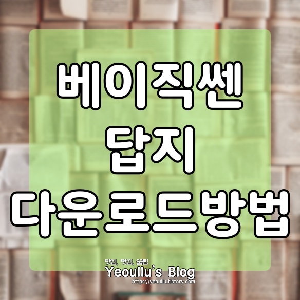  베이직 쎈 답지 다운로드 받는 방법