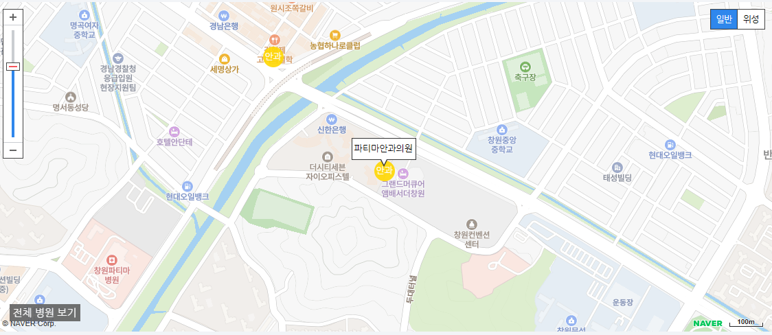 창원시에서 야간 진료를 볼 수 있는 안과 병원 파티마안과의원
