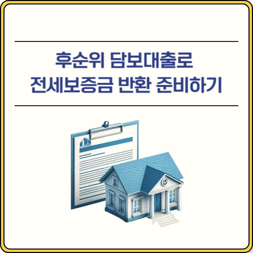 후순위 담보대출로 전세보증금 반환 준비하기