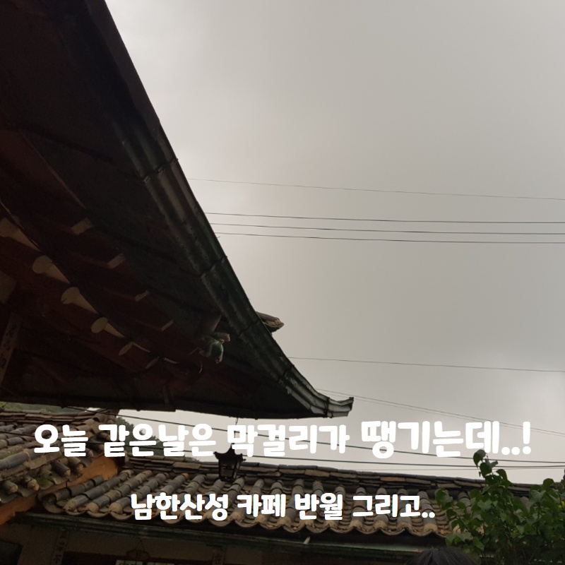  오늘 같이 흐린날은 막걸리 한잔이 딱인데..! 남한산성 카페 반월