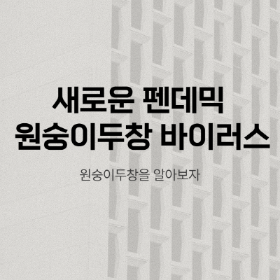  원숭이두창 바이러스 증상과 한국