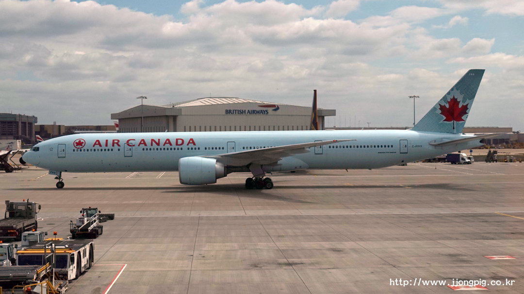 에어 캐나다 Air Canada AC ACA C-FIVX 777-300ER Boeing 777-300ER B77W 런던 - 히드로 London - Heathrow LHR EGLL
