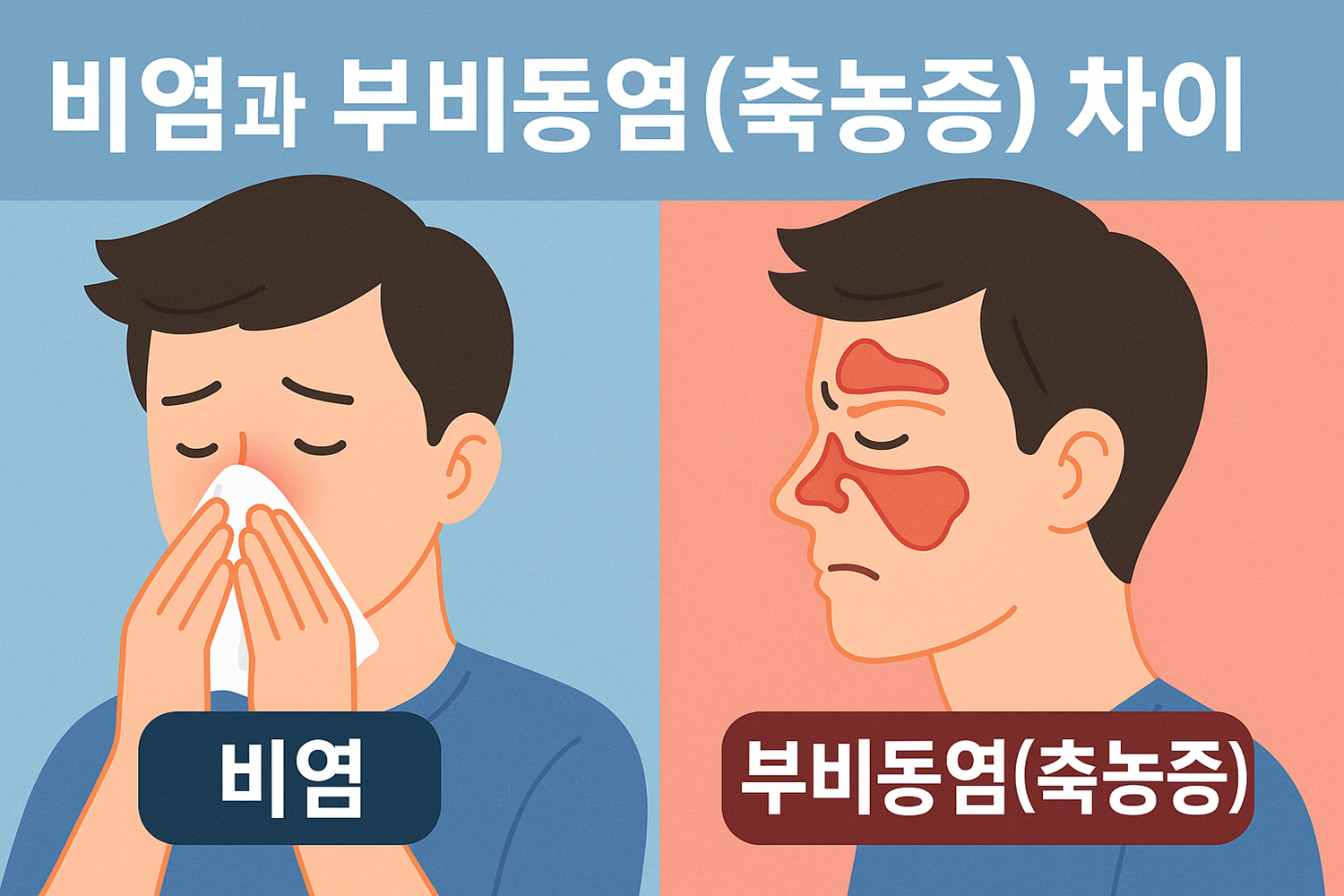 비염과 부비동염(축농증) 차이