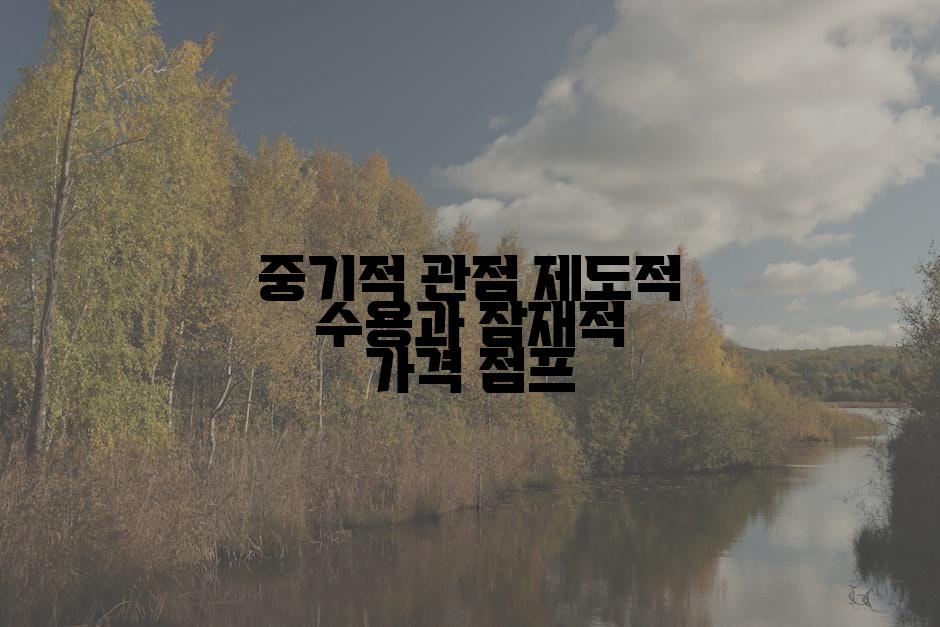 중기적 관점 제도적 수용과 잠재적 가격 점프