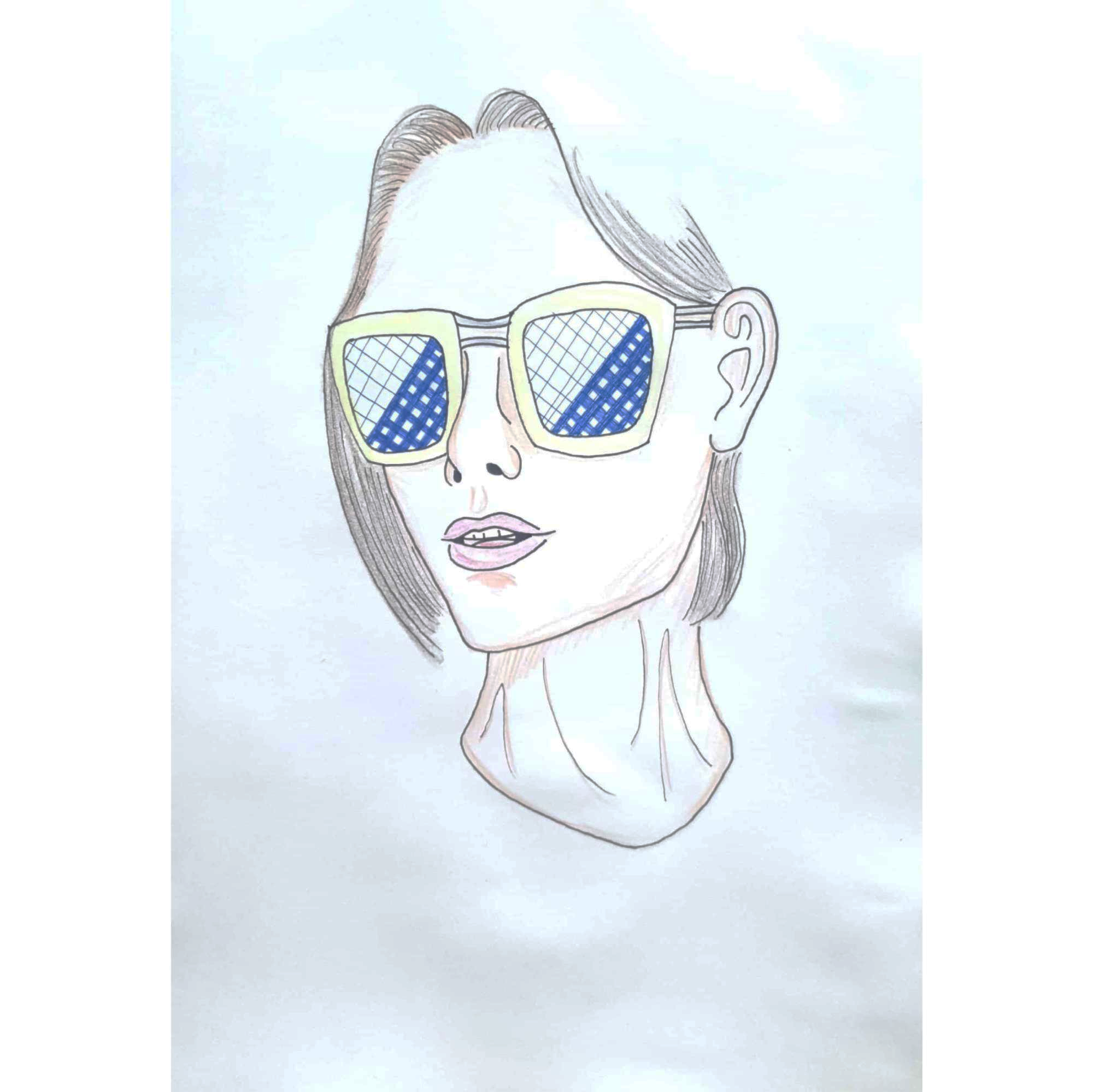  Blue Light 블루 라이트 / 일러스트 그림 드로잉 / 얼굴 그리기