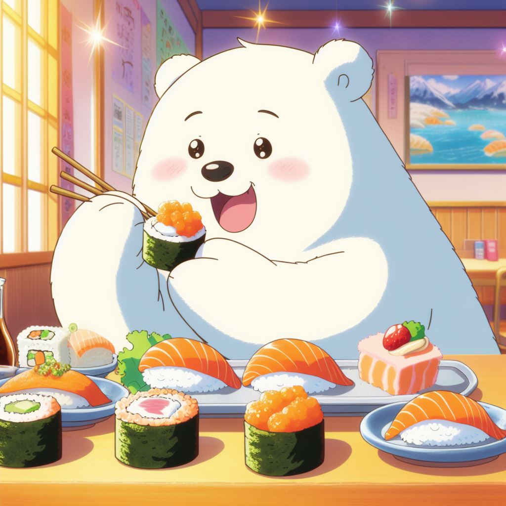 초밥먹는 곰 애니메이션