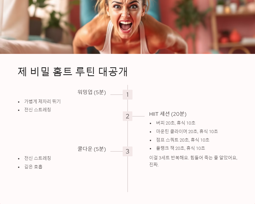 하루 30분 운동으로 살 빼는 법, 홈트 루틴 공개