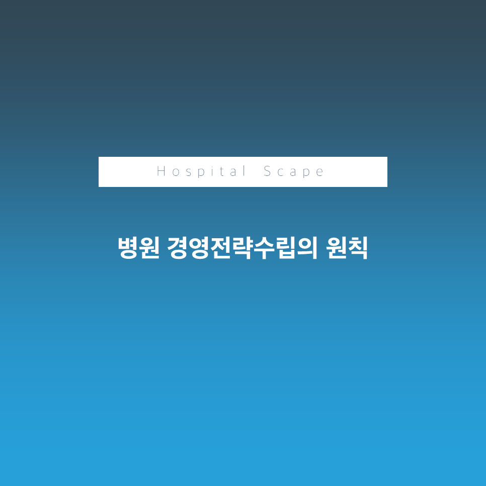 병원 경영 - 경영전략수립 - 전략수립 원칙