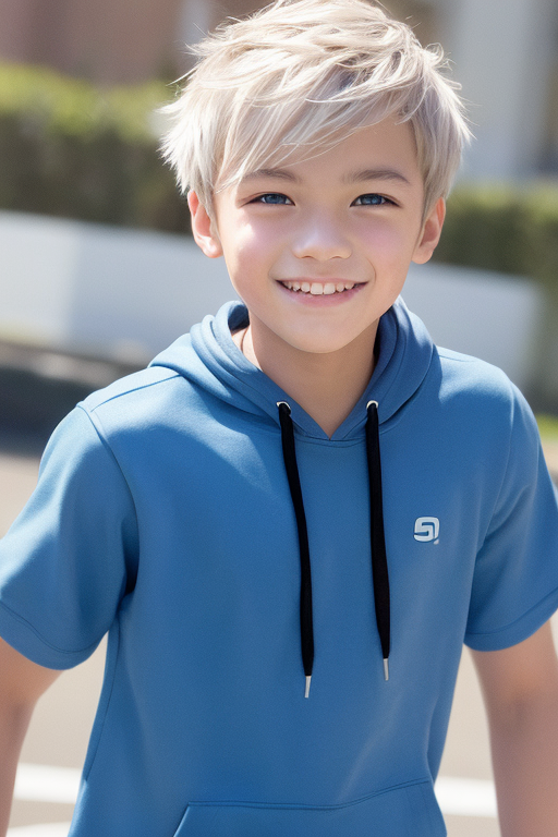  [Boy-001] Free images of white hair & blue eyes boy