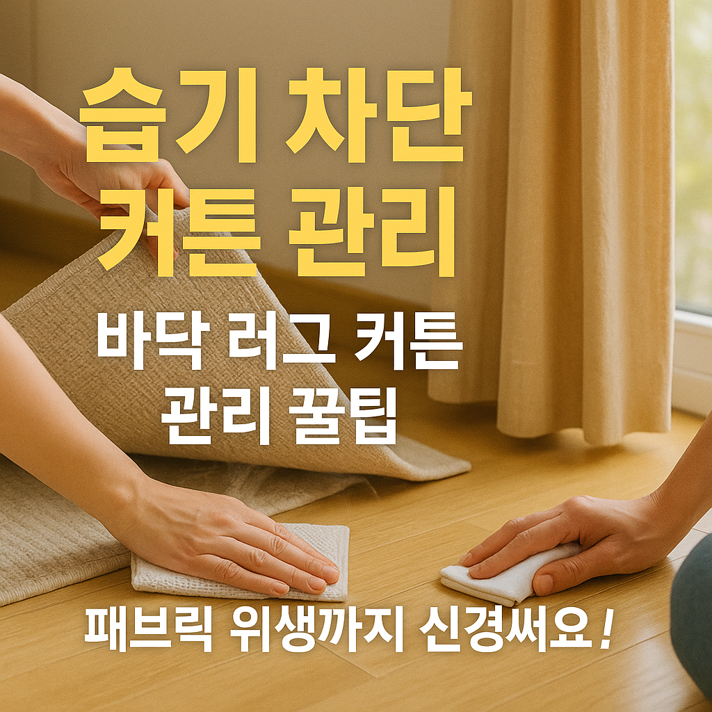 [7편] 장마철 실내 청결관리 – 바닥, 러그, 커튼까지 완벽하게!