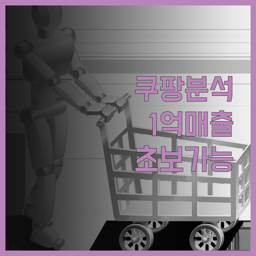 쿠팡 판매량 분석기 초보자도 쉽게 월