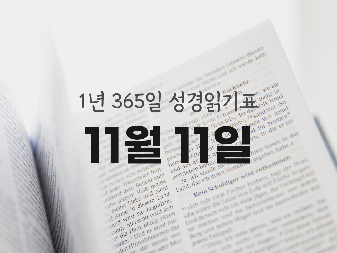 1년 365일 성경읽기표 11월 11일 사도행전 성경읽기 진도표 다운로드