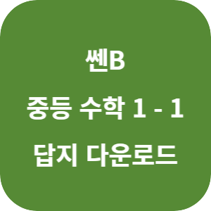 쎈B 중등 수학 1-1 2025 답지 섬네일