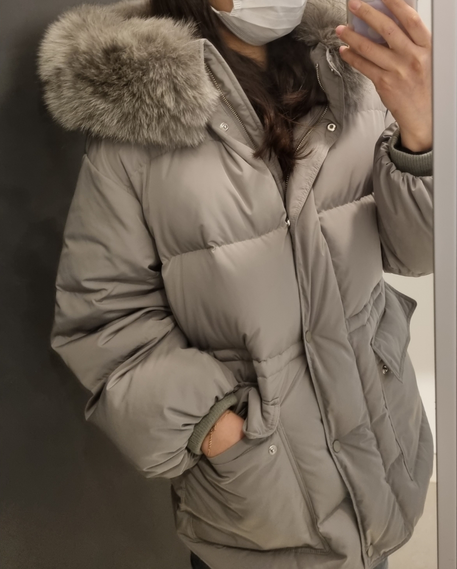 나이스클랍폭스 퍼 구스다운 숏패딩후기 (A214PWDA08) 3