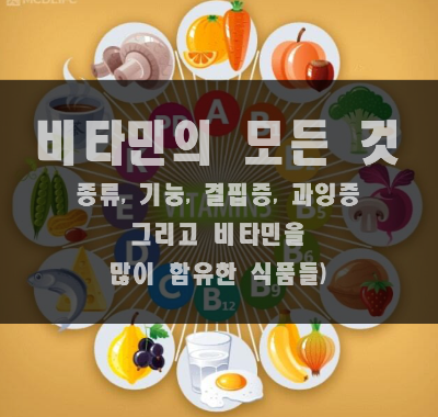  비타민의 모든 것 (종류, 기능, 결핍증과 과잉증, 그리고 비타민을 많이 함유한 식품들)