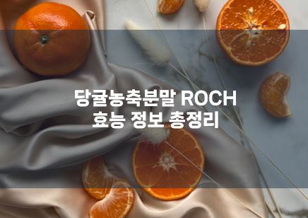 당귤농축분말 ROCH 효능 정보 총정리, 귤