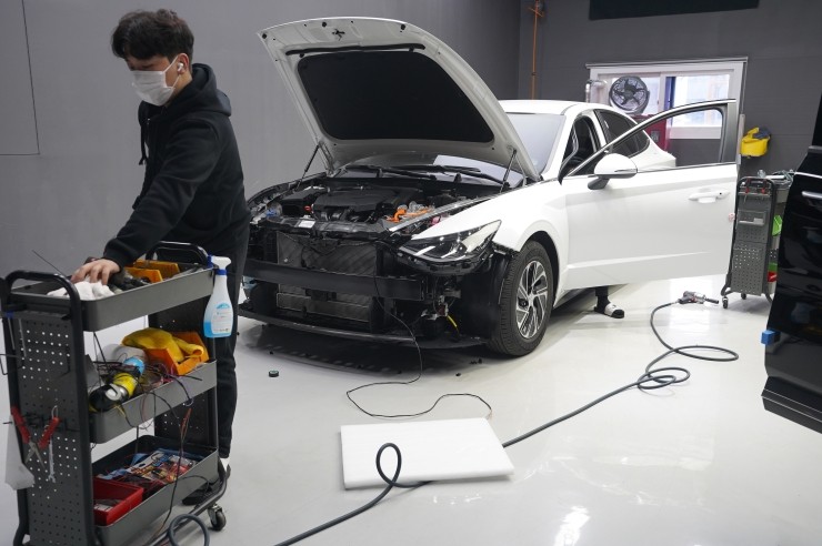 ASCC 스마트센스 패키지 시공.. 쏘나타dn8 하이브리드 전방센서 + 5