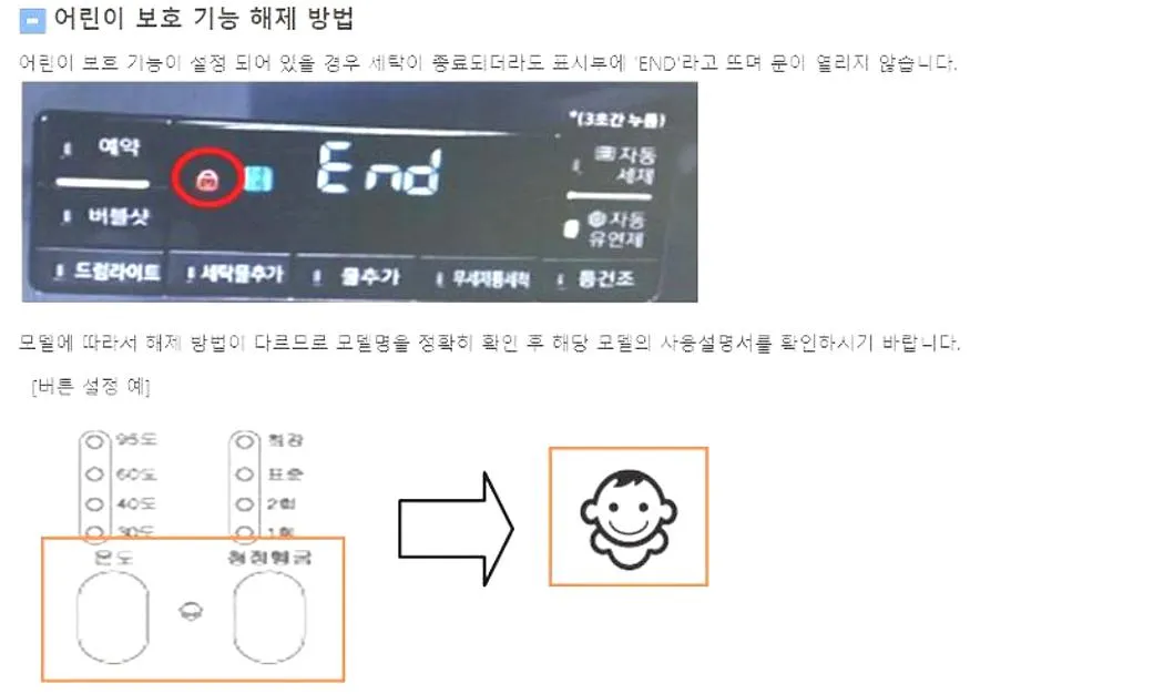 삼성 드럼세탁기 문잠김