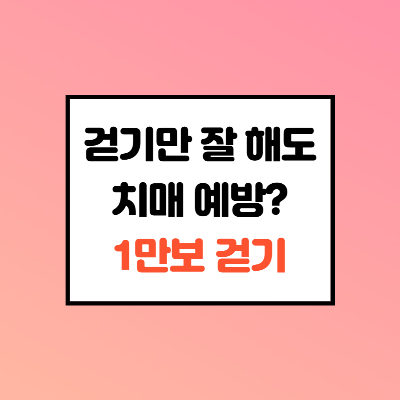  1만보 걷기 효과(일상에서 실천할 수 있는 최고의 운동법)