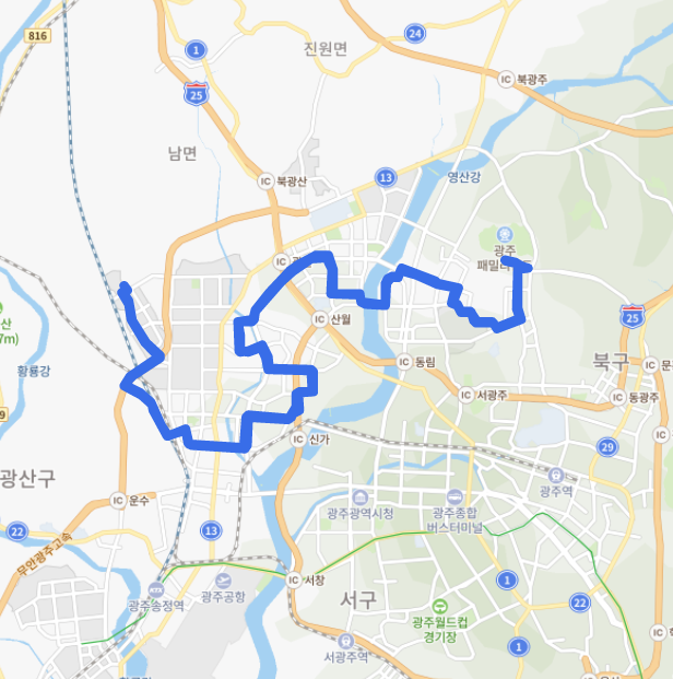 일곡10번버스노선도