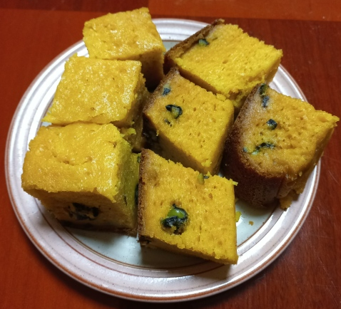 사각 단호박 빵 사진