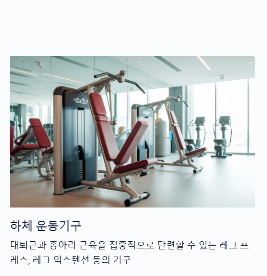부위별 운동기구