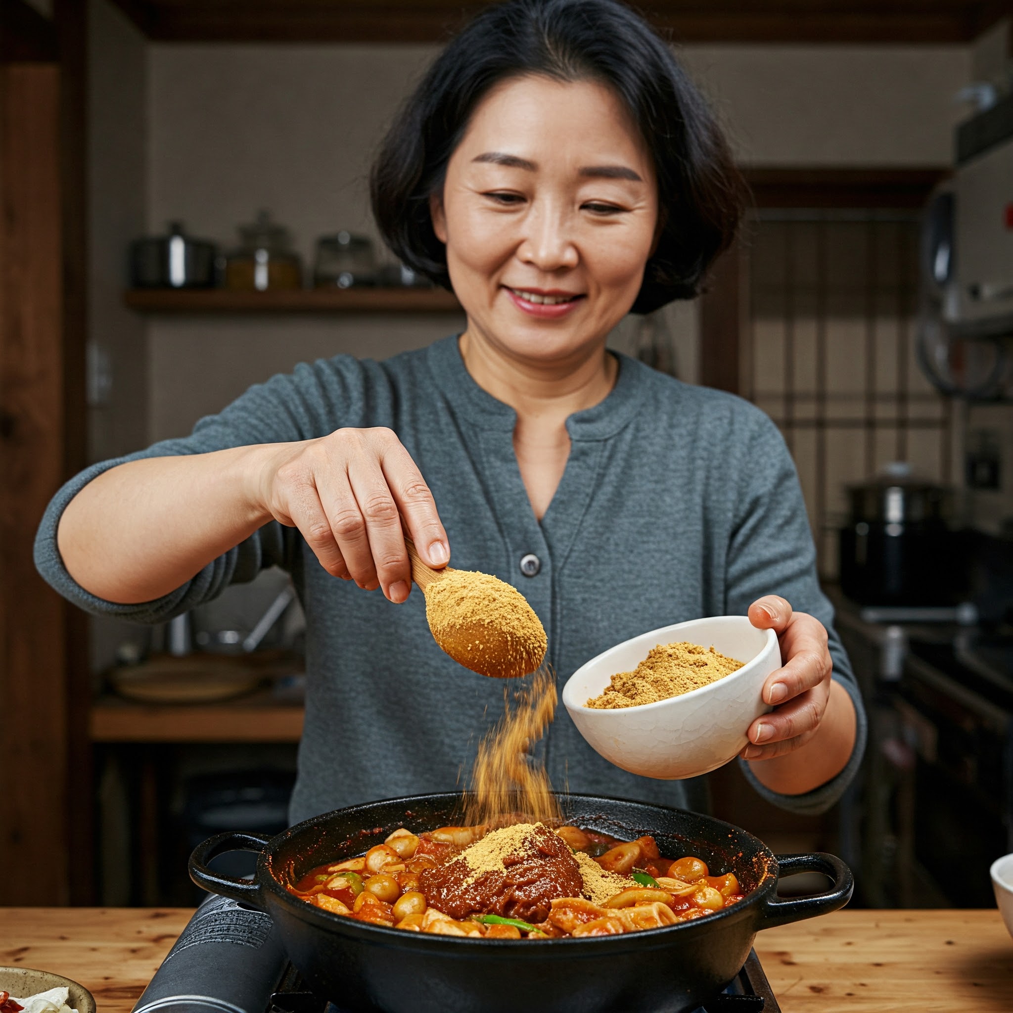 청국장가루와 요리