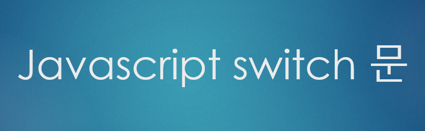  [JavaScript] 자바스크립트 switch 문