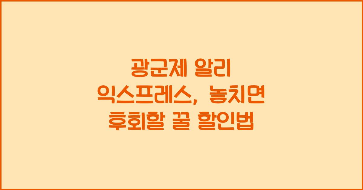 광군제 알리 익스프레스