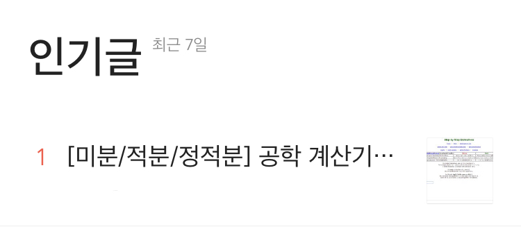  블로그 인기글 재밌는 사실