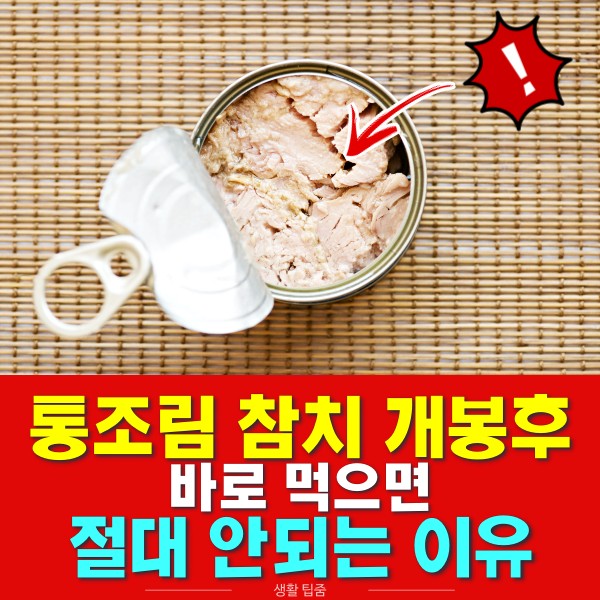 절대로 '통조림 참치 개봉후' 바로 먹음 안되는 이유 발암물질 퓨란,건강 팁줌 매일꿀정보