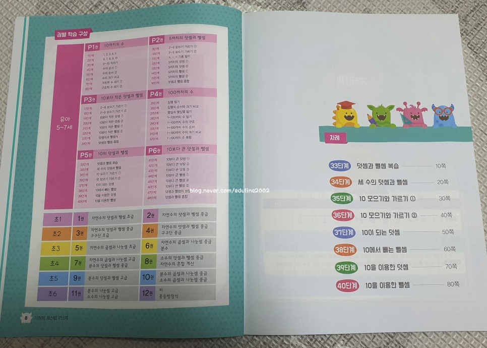 기탄, 킨더팩트, 기적의 계산법 네 가지를 비교해 봤어요~ 7세 수학 학습지 소마샘, 11
