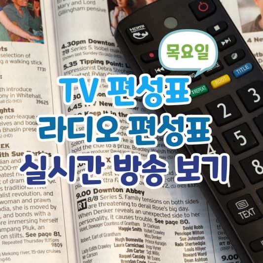 TV -라디오-편성표