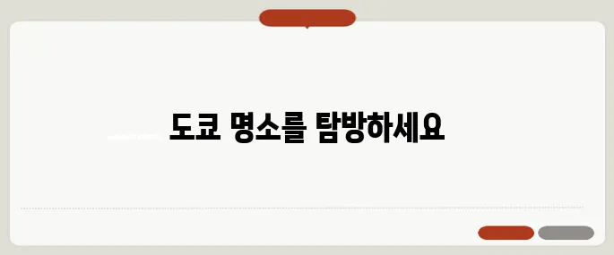 도쿄 여행 3박 4일 코스 추천