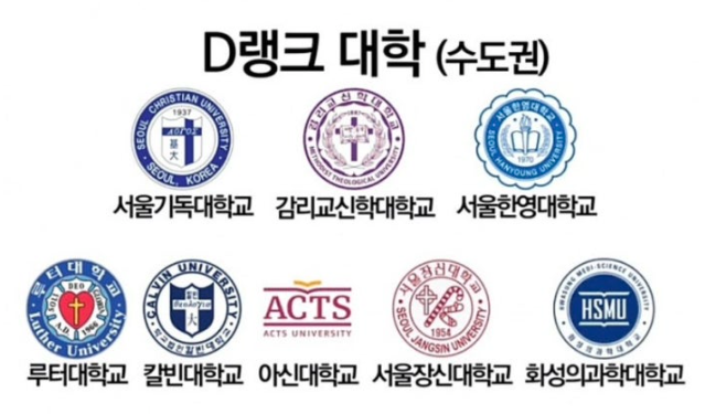 D랭크 대학(수도권)