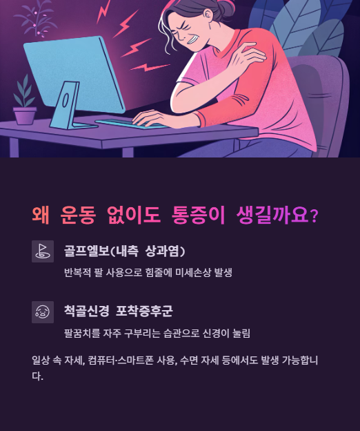 왜 운동 없이도 통증이 생길까요?