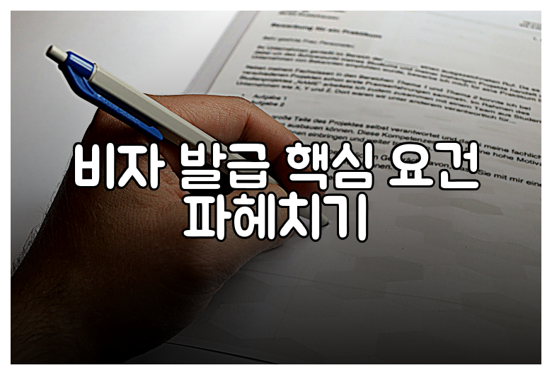 비자 발급 핵심 요건 파헤치기