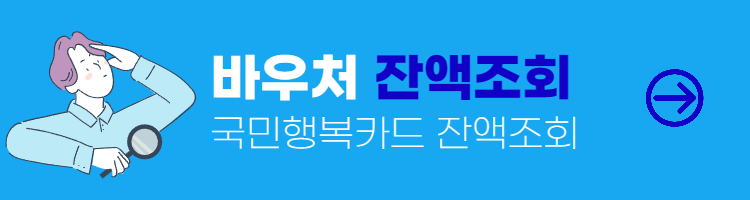 국민행복카드 바우처 잔액조회