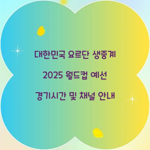 대한민국 요르단 생중계