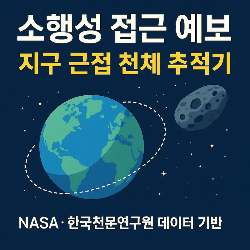 소행성 접근 예보 데이터를 활용해 지구 근접 천체를 추적하는 블로그 콘텐츠 썸네일 이미지