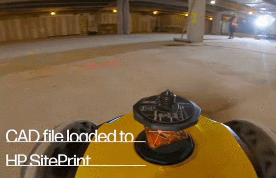 건설현장에 직접 도면을 그리는 HP SitePrint VIDEO: HP SitePrint – the robot that prints 1:1 plans