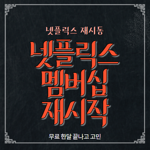  넷플릭스 멤버십 재시작