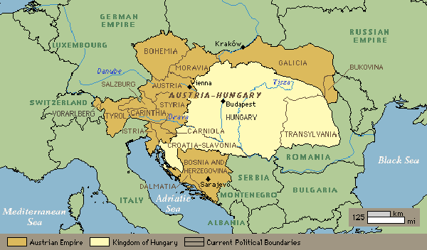1914년 오스트리아-헝가리 제국 영토