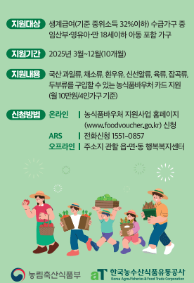 농식품 바우처 지원사업 포스터
