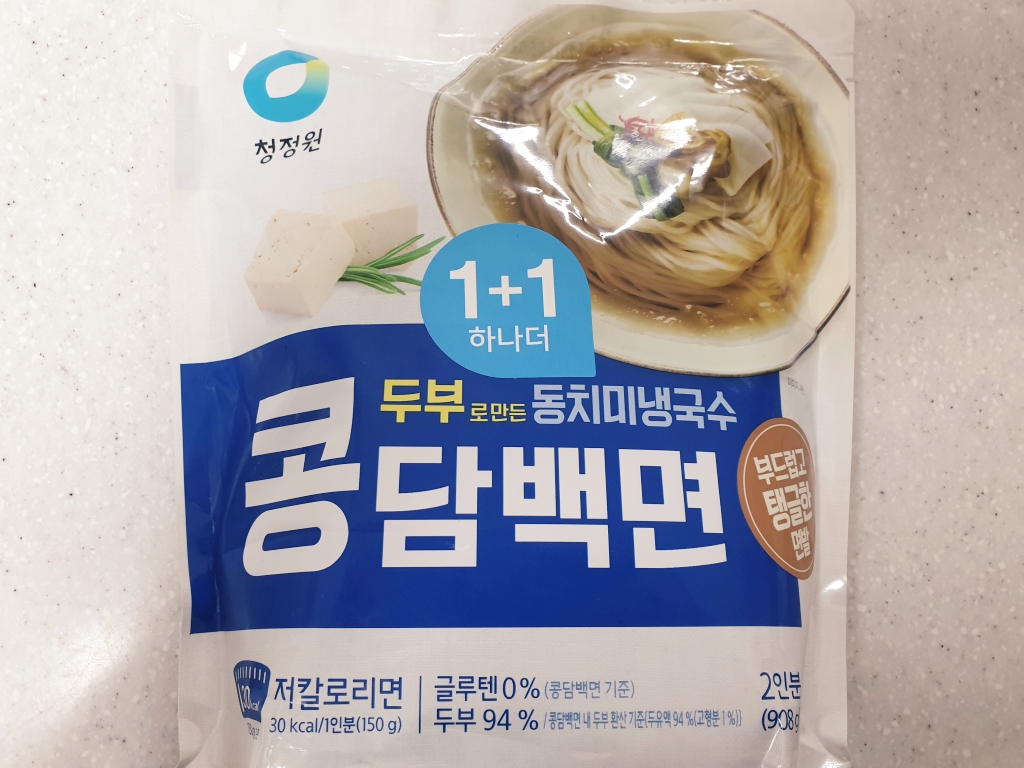  두부로 만든 청정원 콩담백면 동치미 냉국수, 비빔국수 솔직 후기!