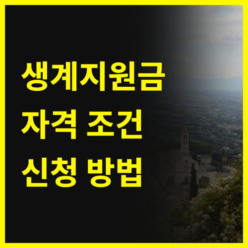2024 긴급생계지원금: 자격 조건,