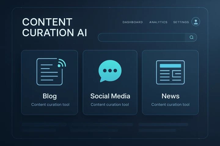 콘텐츠 큐레이션 AI 도구 예시 이미지