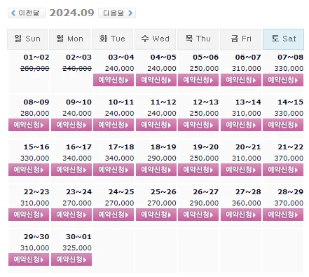 스톤비치cc 예약: 1박 2일 골프 패키지 가격 (ft.날씨) (9월 3일 기준)