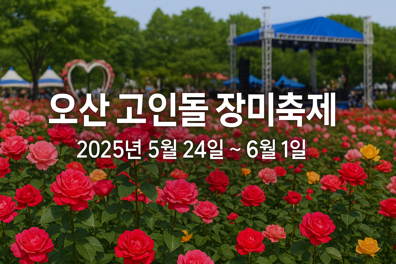 오산 고인돌 장미축제